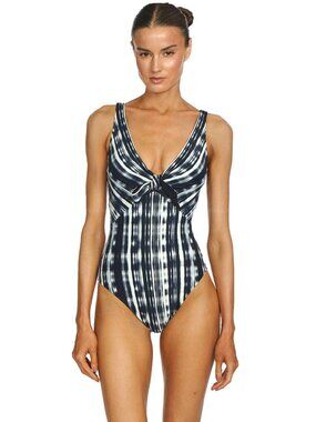 Robin Piccone Jana Plunge One Piece Swimsuit  Sz 8